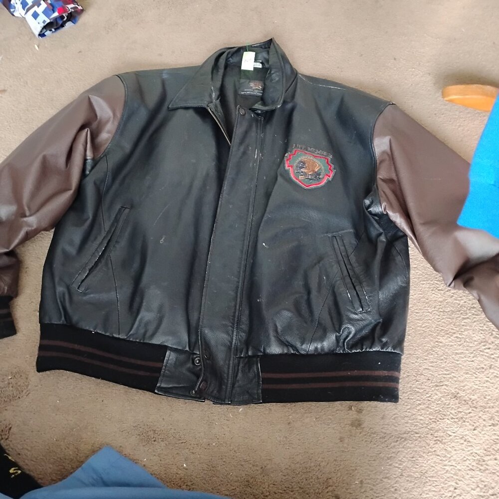North American Hunting Club Life Member Aviator Style Leather Men's XL Jacket